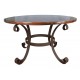 Hammered Copper Table with Iron Base San Miguel